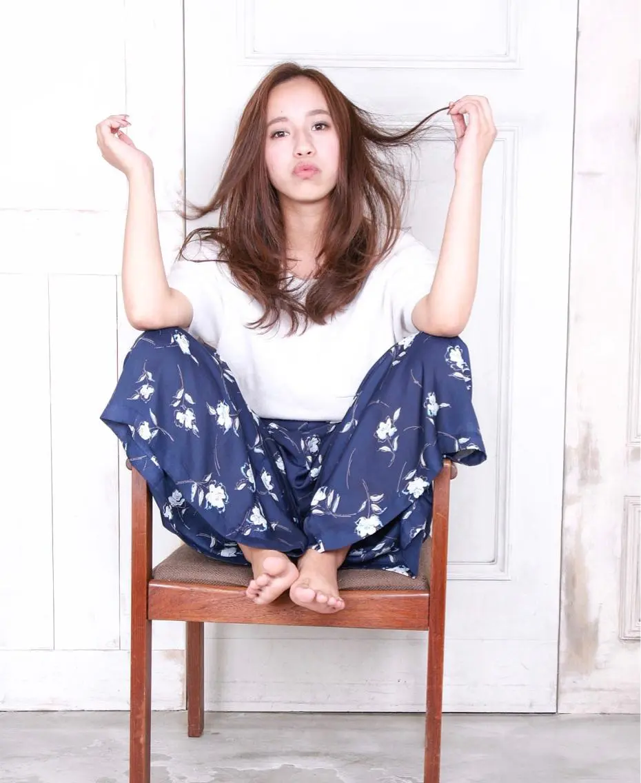 セミロング きよかず キヨカズのヘアスタイル