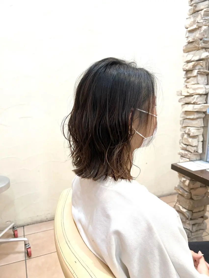 ミディアム パーマ ミディアムパーマ 髪質改善ストレート ⚡️下ノ村柊斗⚡️のヘアスタイル