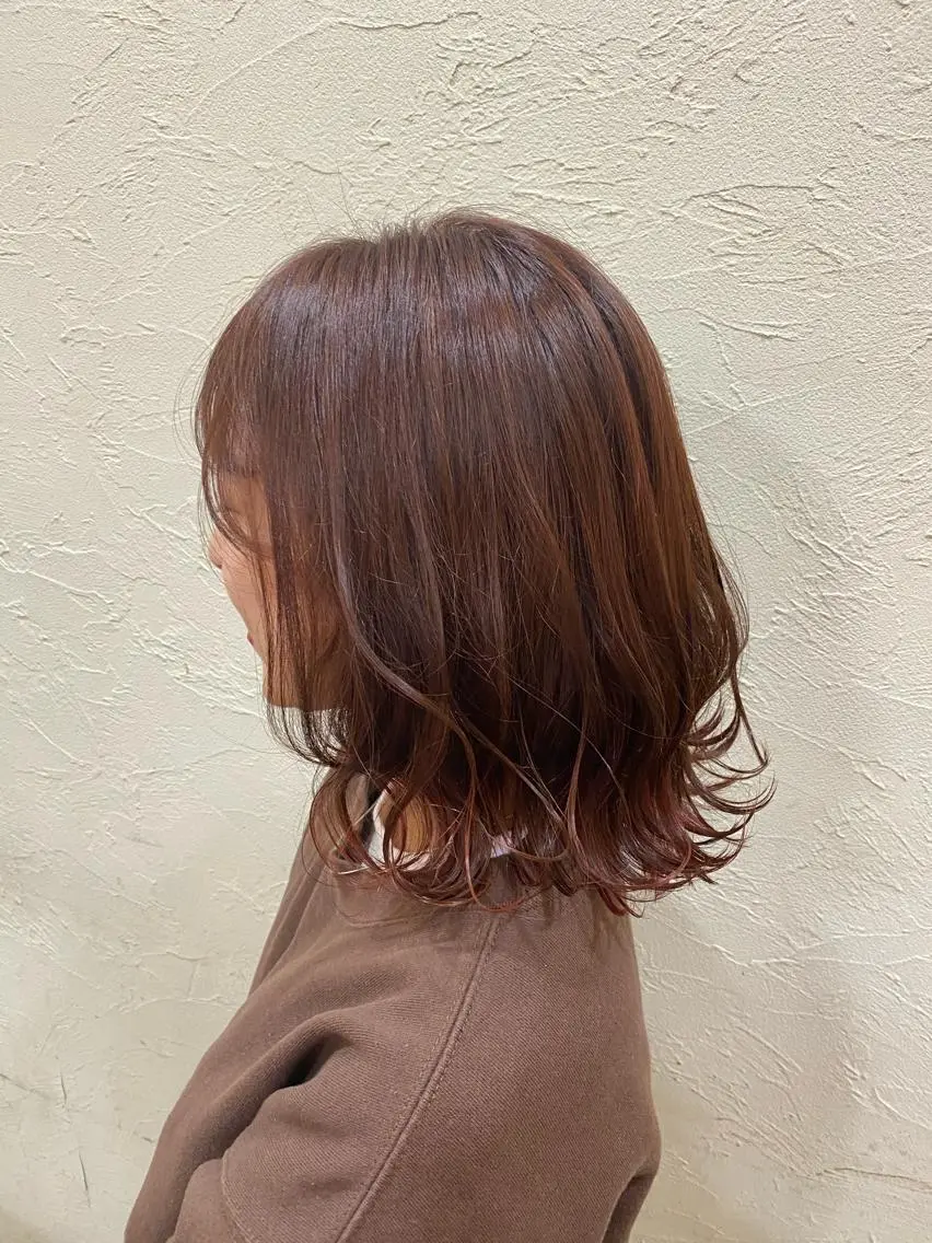 ミディアム カラー カット ヘアカラー トリートメント ENIF ヤマグチアツコのヘアスタイル