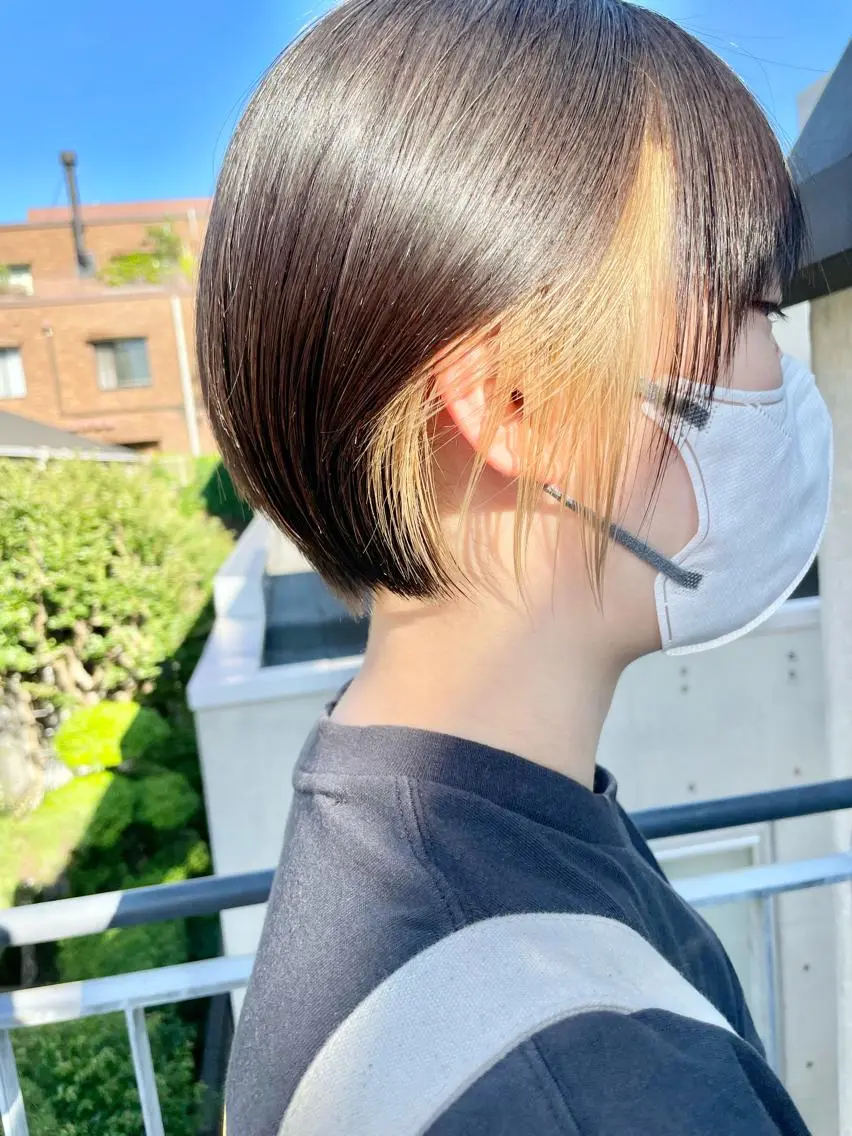 ショート カラー ショートボブ ハンサムショート アディクシーカラー ベージュカラー ブリーチ カット ヘアカラー トリートメント ショートボブ髪質改善 縮毛矯正のプロ山道潤のヘアスタイル