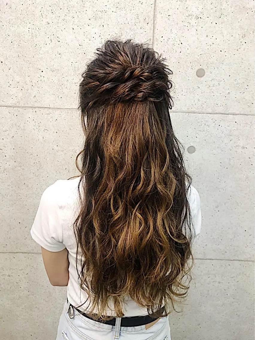 ロング 卒業式のヘアスタイル 京都最安価エクステ muuka🦋のヘアスタイル