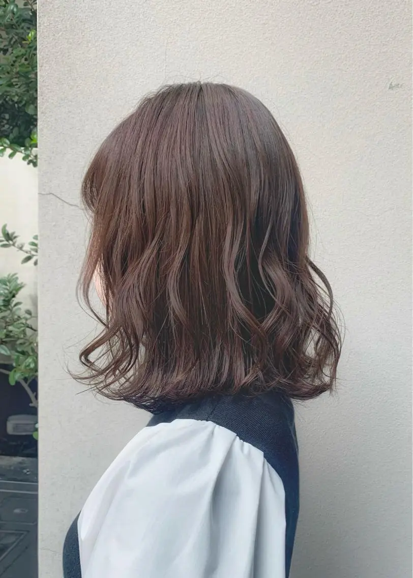 ミディアム カラー ベージュカラー 矢野 晃平のヘアスタイル