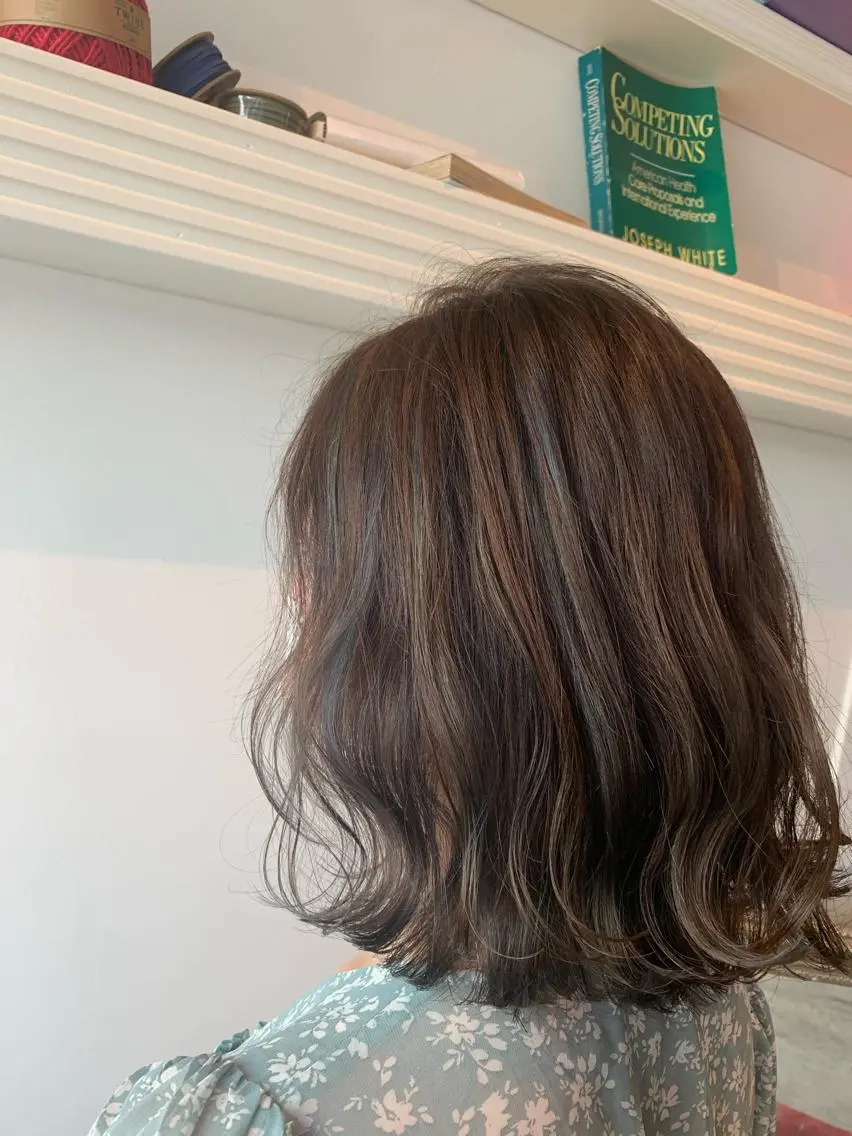 ミディアム ハイライト ヘアカラー トリートメント ヘッドスパ ヘアセット 大宮/山口 竣也のヘアスタイル