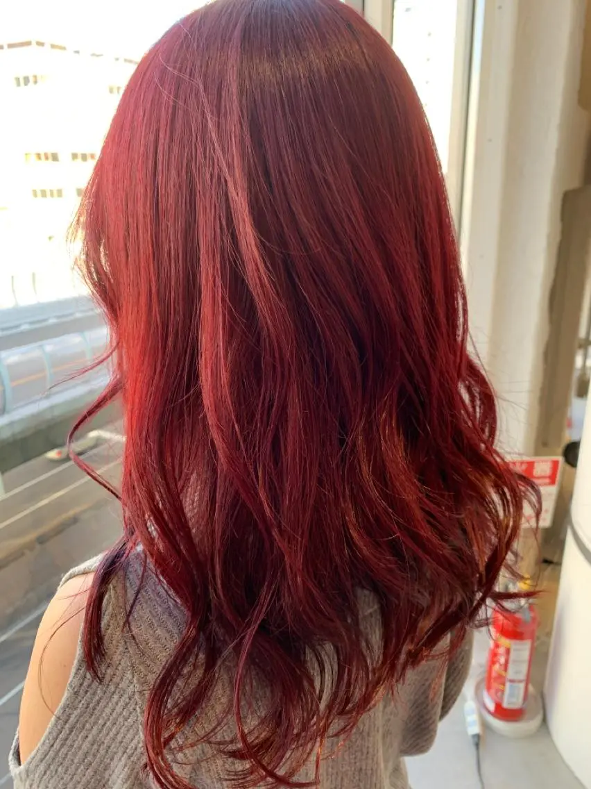 セミロング カラー ブリーチ ブリーチなしカラー LUXBE LUCEのヘアスタイル