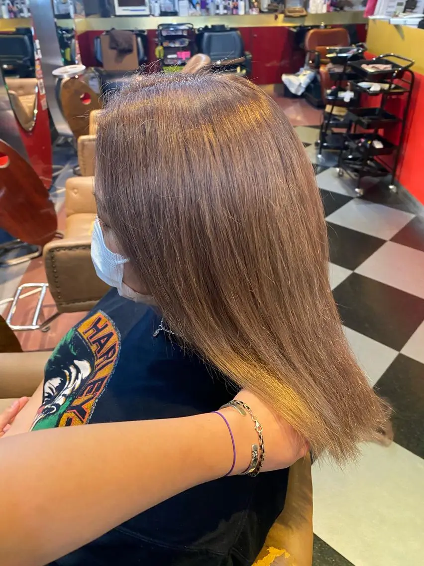 ミディアム 🌈ブリーチ コーンロウ🌈ENOのヘアスタイル
