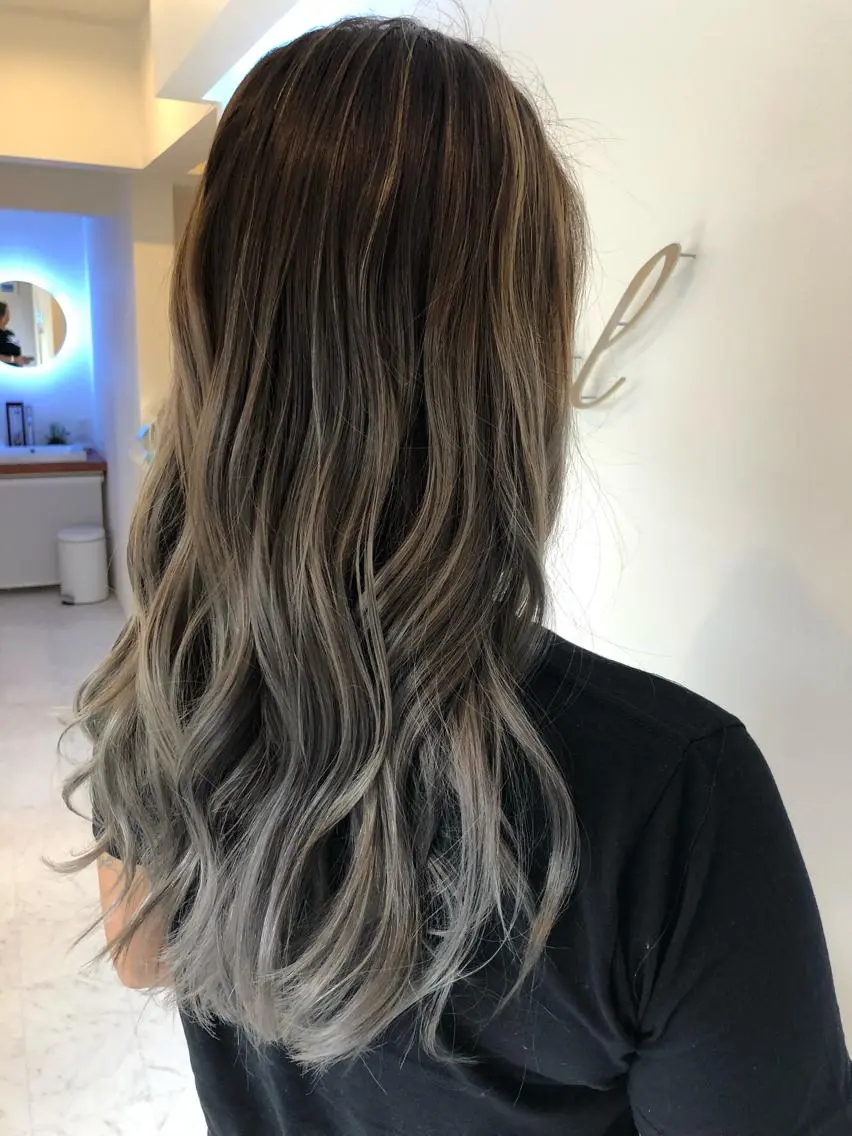 ロング ヘアアレンジ ハイライト Ze sealのヘアスタイル