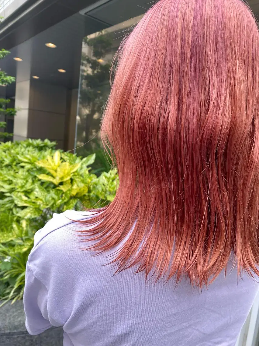 ミディアム カラー ブリーチ ラベンダーカラー ラベンダーピンク ピンクカラー Riganuts王子 Hayato✂︎のヘアスタイル