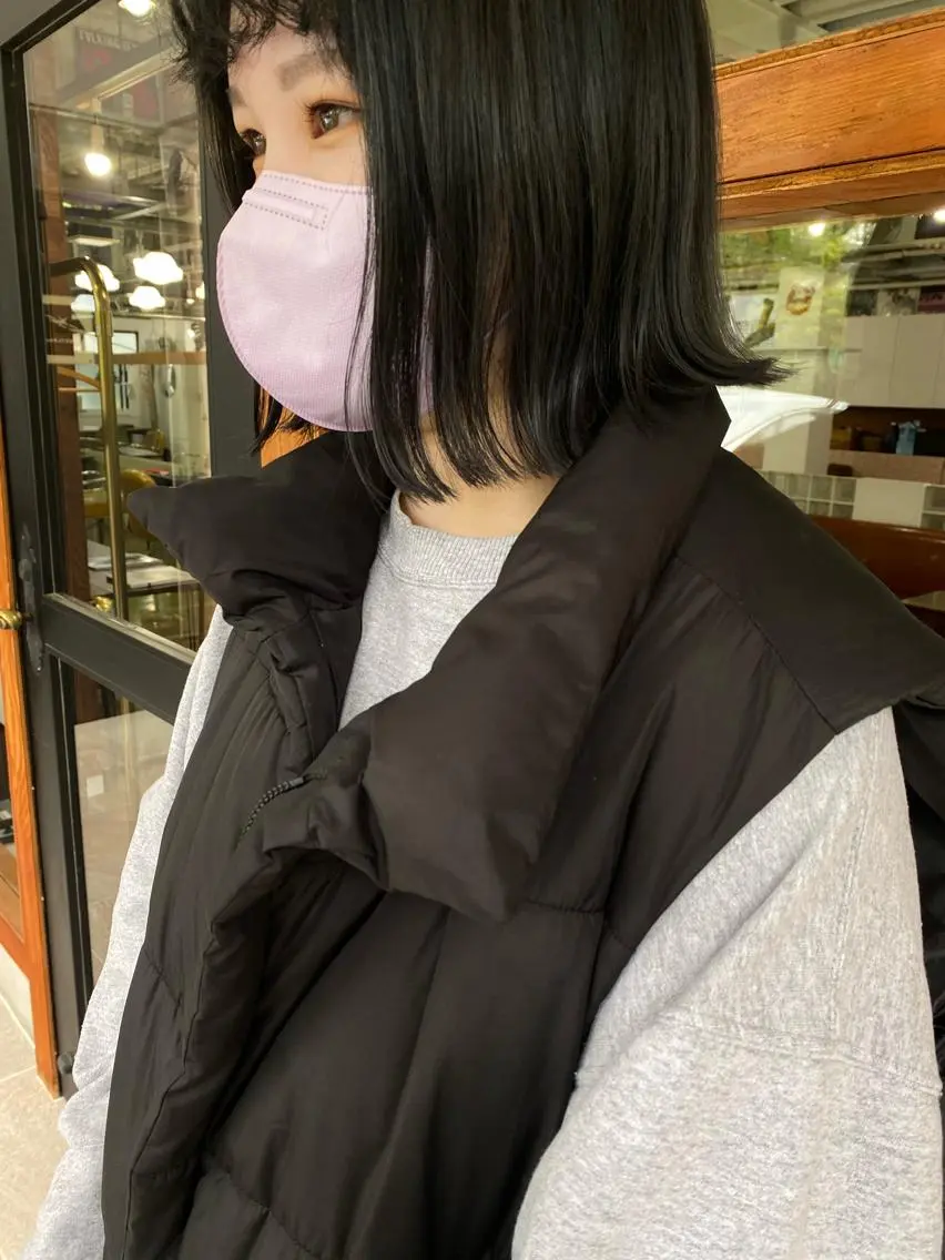 ミディアム カラー ボブ 外ハネヘア カット ヘアカラー なぎ🌿.∘[ボブ, ニュアンスカラー]のヘアスタイル