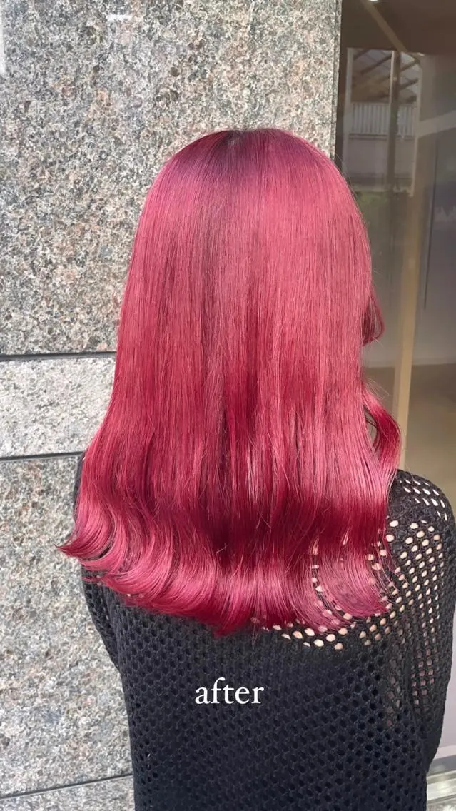カラー ヘアカラー トリートメント ヘッドスパ ヘアセット 韓国ヘア/レイヤー Londエレンのヘアスタイル