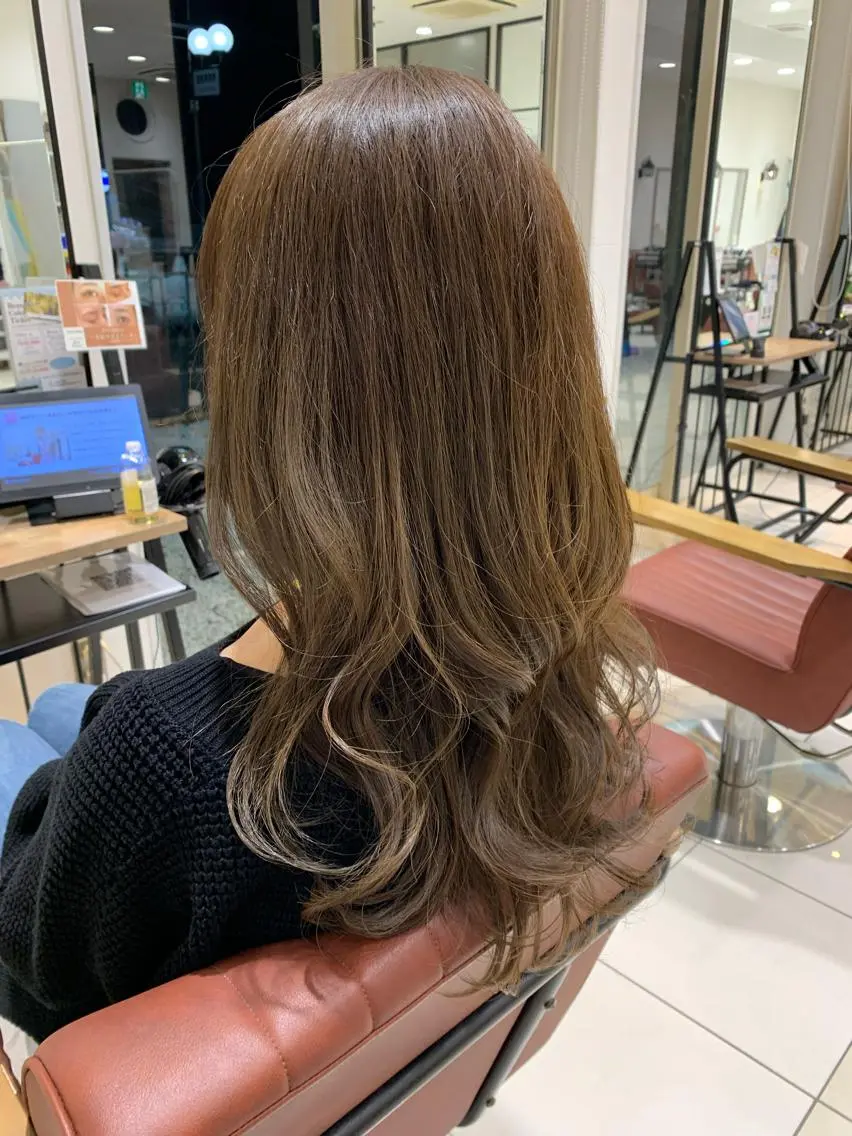 ミディアム カラー ヘアカラー 髪質改善カラーリスト /根本雄貴のヘアスタイル