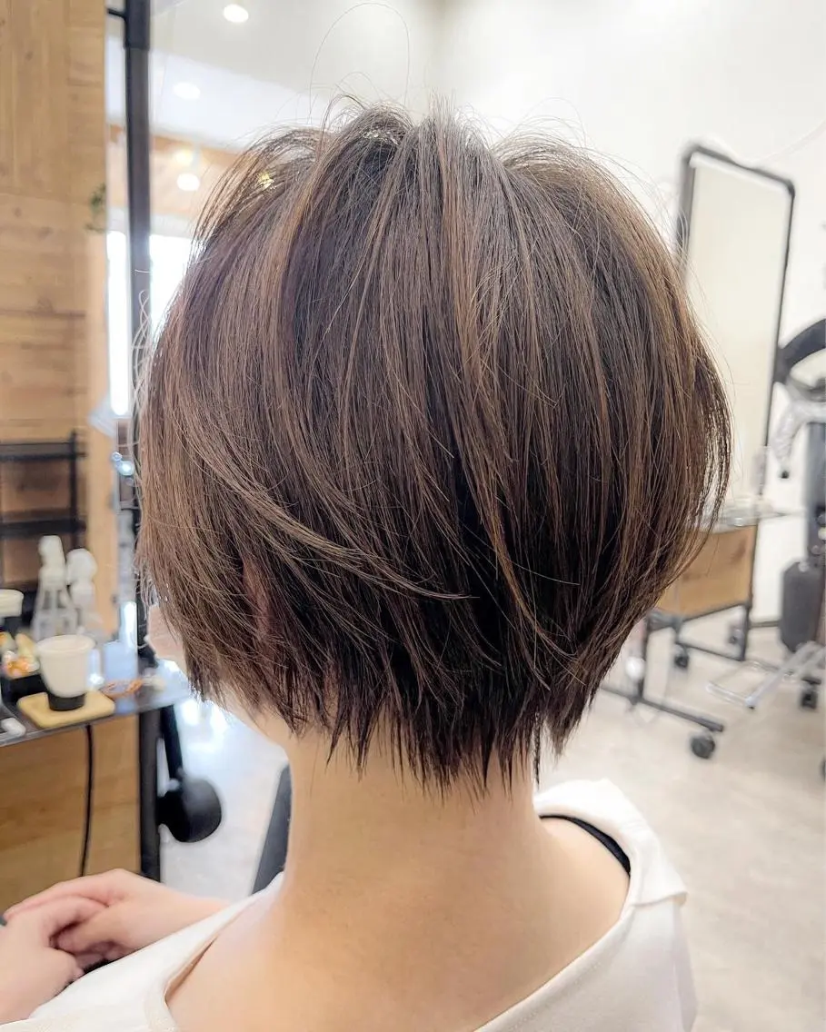 ショート カラー ショートボブ アディクシーカラー 透明感カラー ボブ ショートヘア OAK溝の口 𖠋SHINYAのヘアスタイル