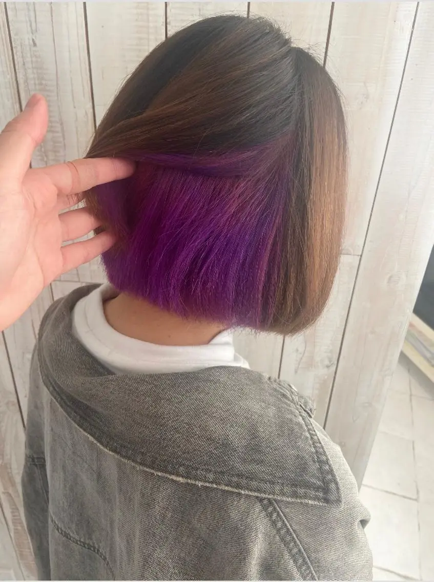 ミディアム ベージュカラー/ いぢちるみのヘアスタイル