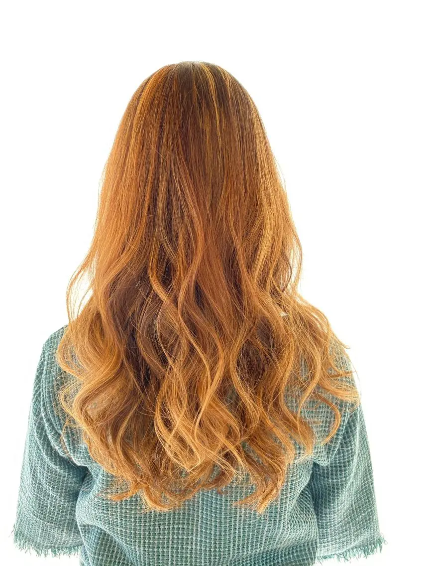 ロング カラー ミストバング ベージュカラー  フェイスフレーミング ハイライトカラー ハイライト 俵石 梨沙のヘアスタイル