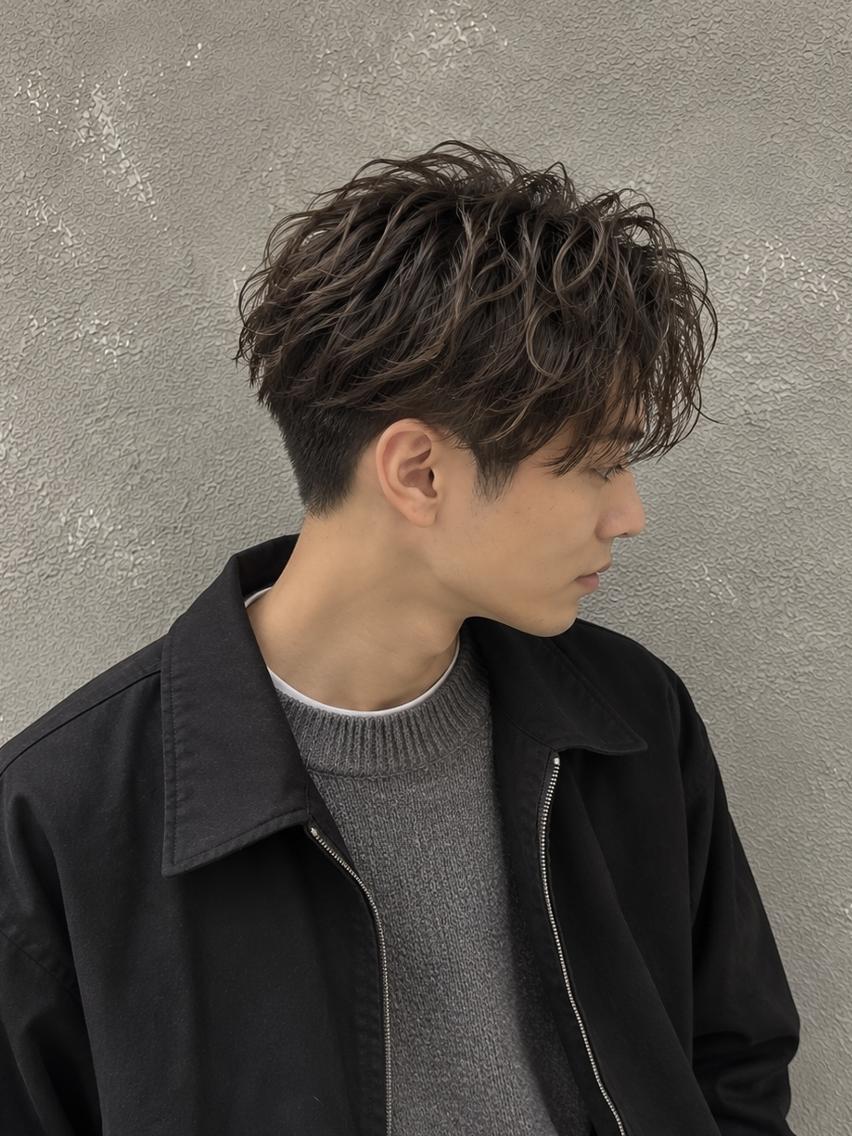 ショート カラー パーマ ブラウンカラー ショートヘア ニュアンスパーマ 脇田 麗乃のヘアスタイル