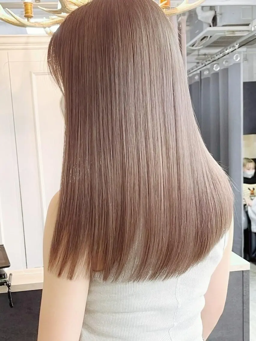 ロング ヘアカラー トリートメント ベージュ*Spica 【ミルクティー】のヘアスタイル