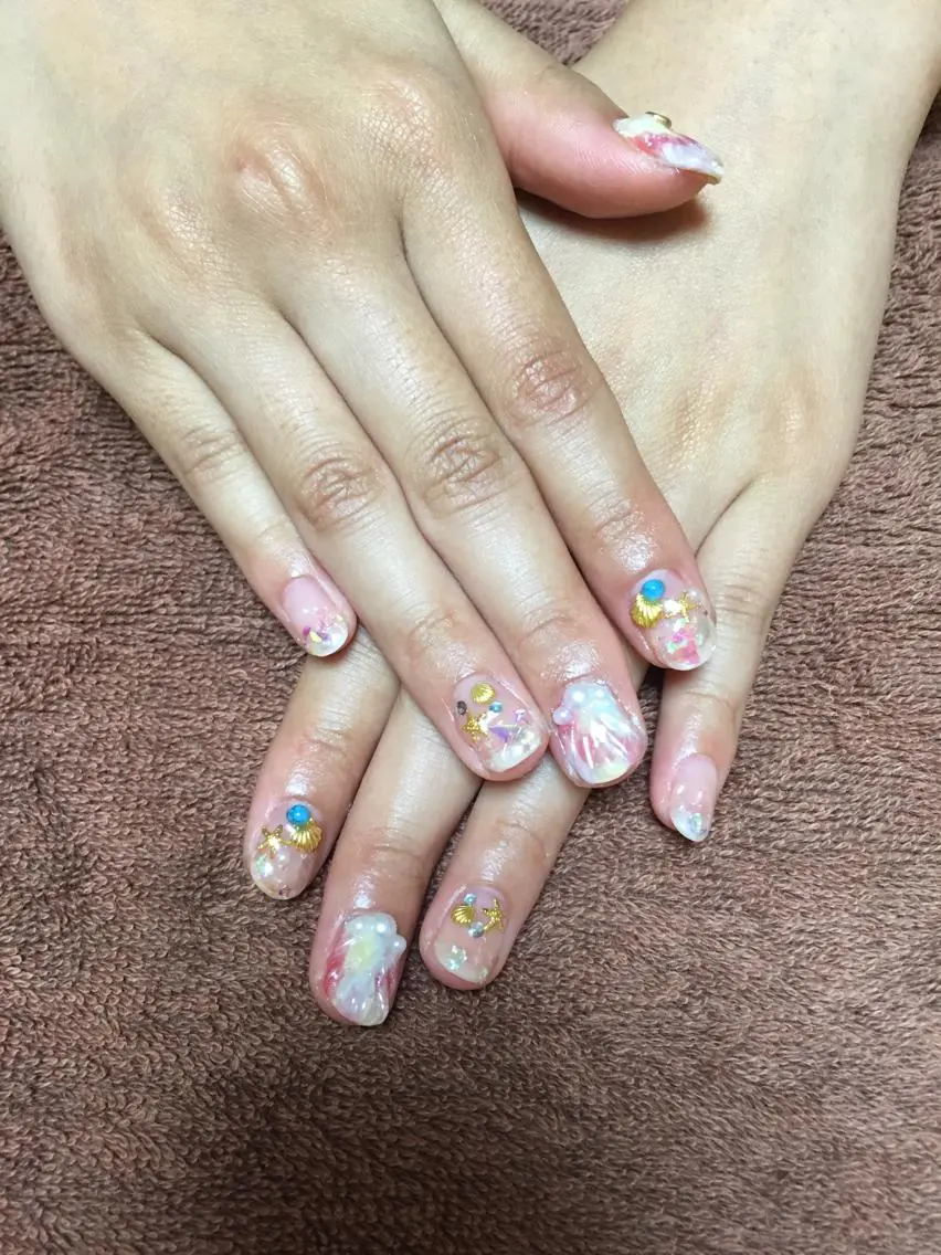 ネイル クリアネイル private_ salon.Leaのネイルデザイン