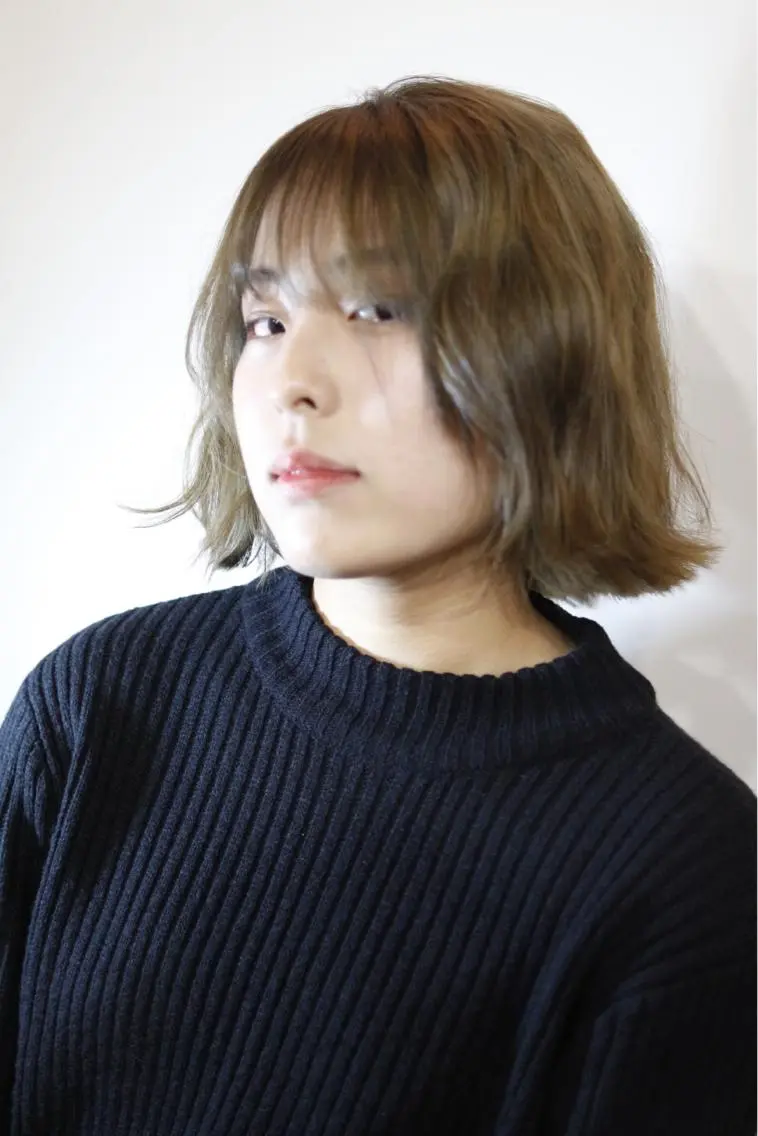 ショート カラー パーマ ヘアアレンジ 外ハネヘア 松田 由貴のヘアスタイル