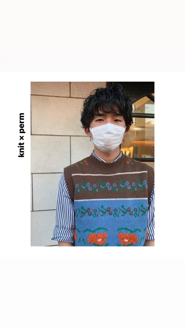 ショート カラー パーマ ヘアアレンジ メンズ キッズ ネイル マツエク・マツパ アイブロウ メンズパーマ 黒髪 眉カラー 春ネイル hiro【沿線で叶う 似合わせhair】のヘアスタイル