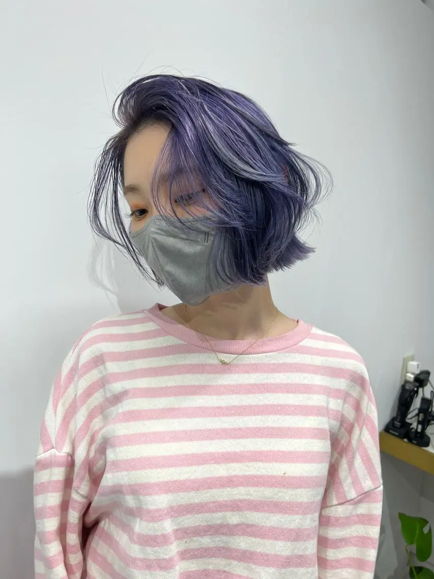 ミディアム カラー ヘアアレンジ ✨まとまるボブ/ 切りっぱなし/ユキナのヘアスタイル