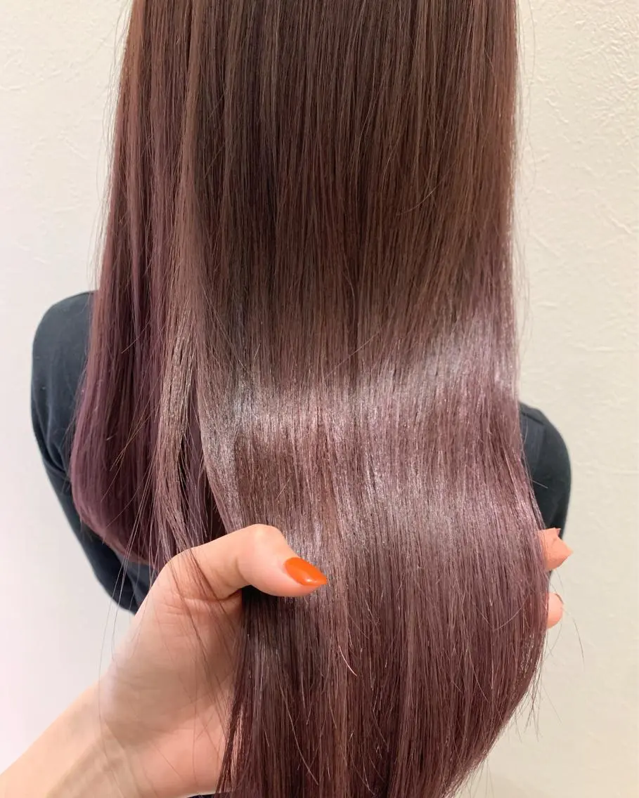 ロング カラー ハイライトカラー ラベンダーカラー ピンクカラー ピンクラベンダー ハイライト カット ヘアカラー トリートメント hubhair レイヤー/透明感のヘアスタイル