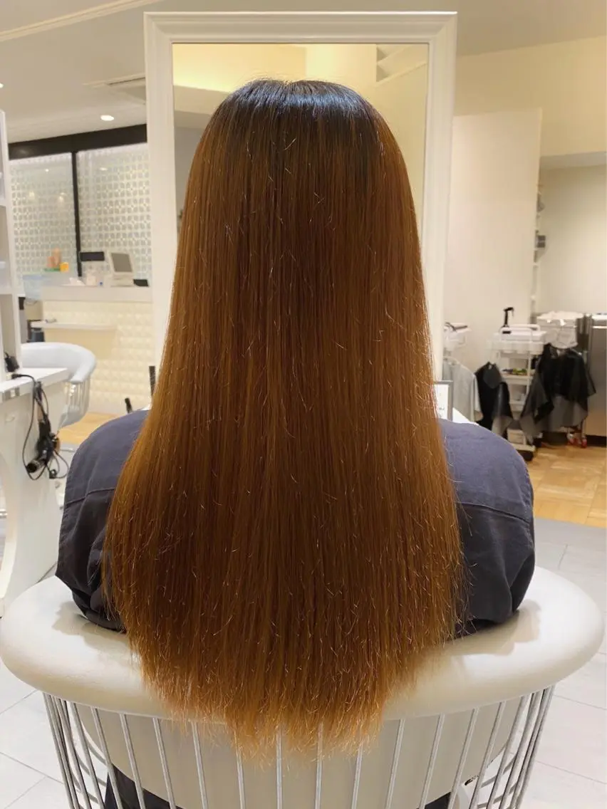 ロング パーマ 酸性ストレート ストレートパーマ キタド アミのヘアスタイル