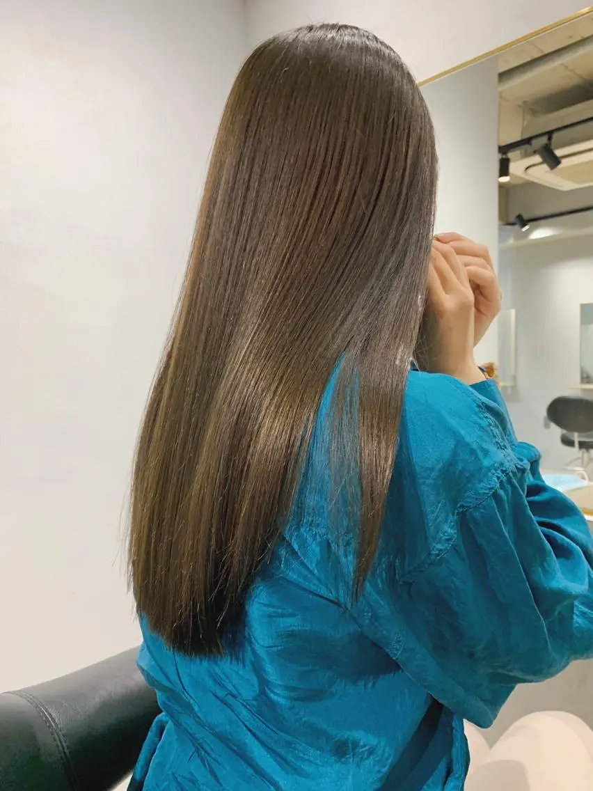 ミディアム カラー ボブパーマコテ巻き風 パーマNo1深江秀平のヘアスタイル