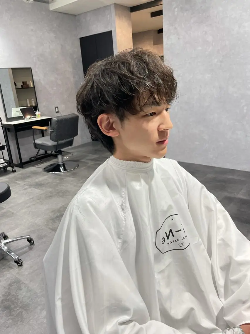 ショート パーマ メンズ カット パーマ 江田 悠真のヘアスタイル