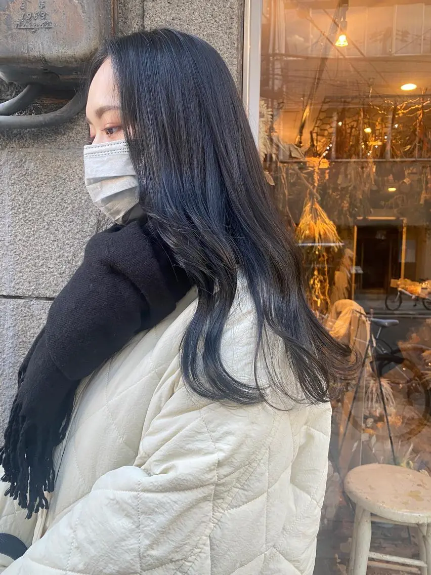ロング カラー ヘアアレンジ ヘアカラー トリートメント 韓国好き🇰🇷 美容師MIKUのヘアスタイル