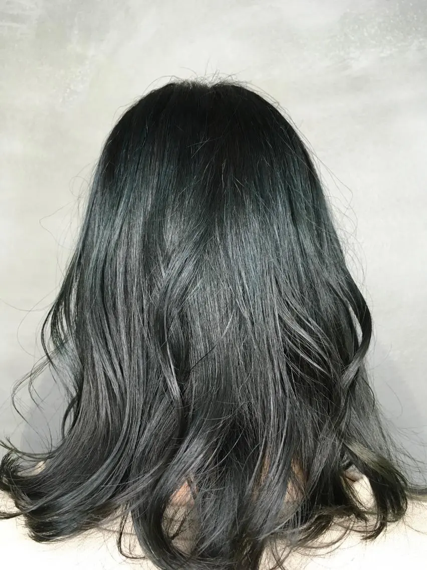 セミロング カラー カット ヘアカラー くまがい みゆ【edge.】のヘアスタイル