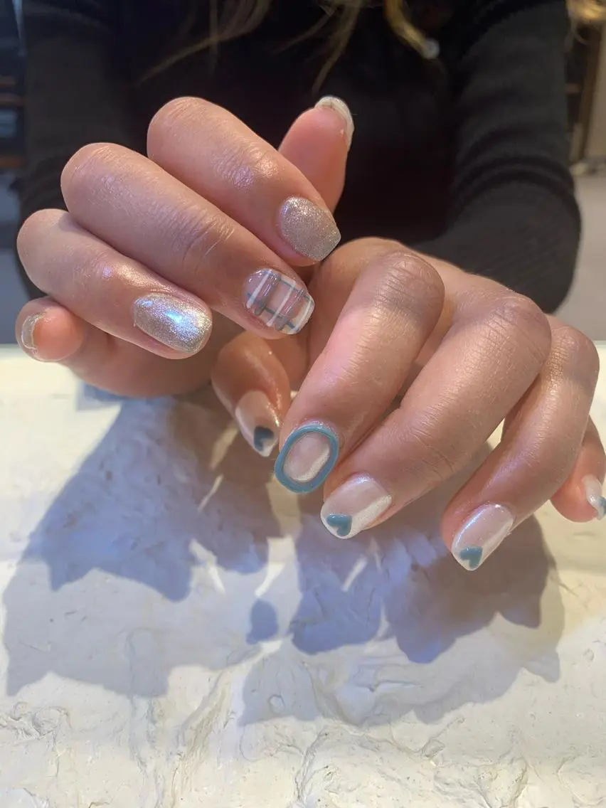 ネイル ハート ぷっくりネイル マキノ ユイのネイルデザイン