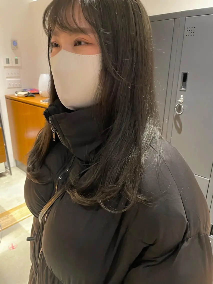 セミロング 暖色カラーボブカット 🍇⛄️佐藤愛里のヘアスタイル