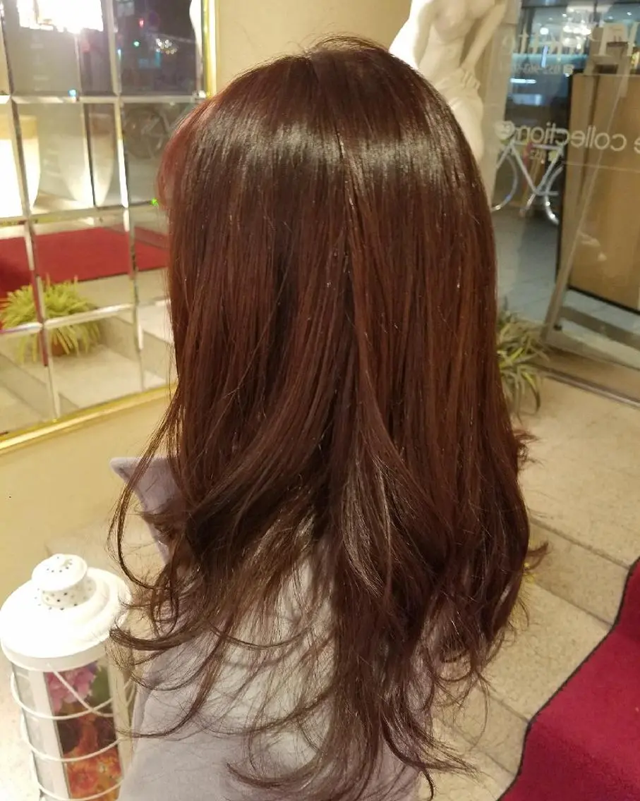 カラー ロング ブラウンカラー 美谷添（ミヤゾエ） まどか大人ヘアサロンのヘアスタイル