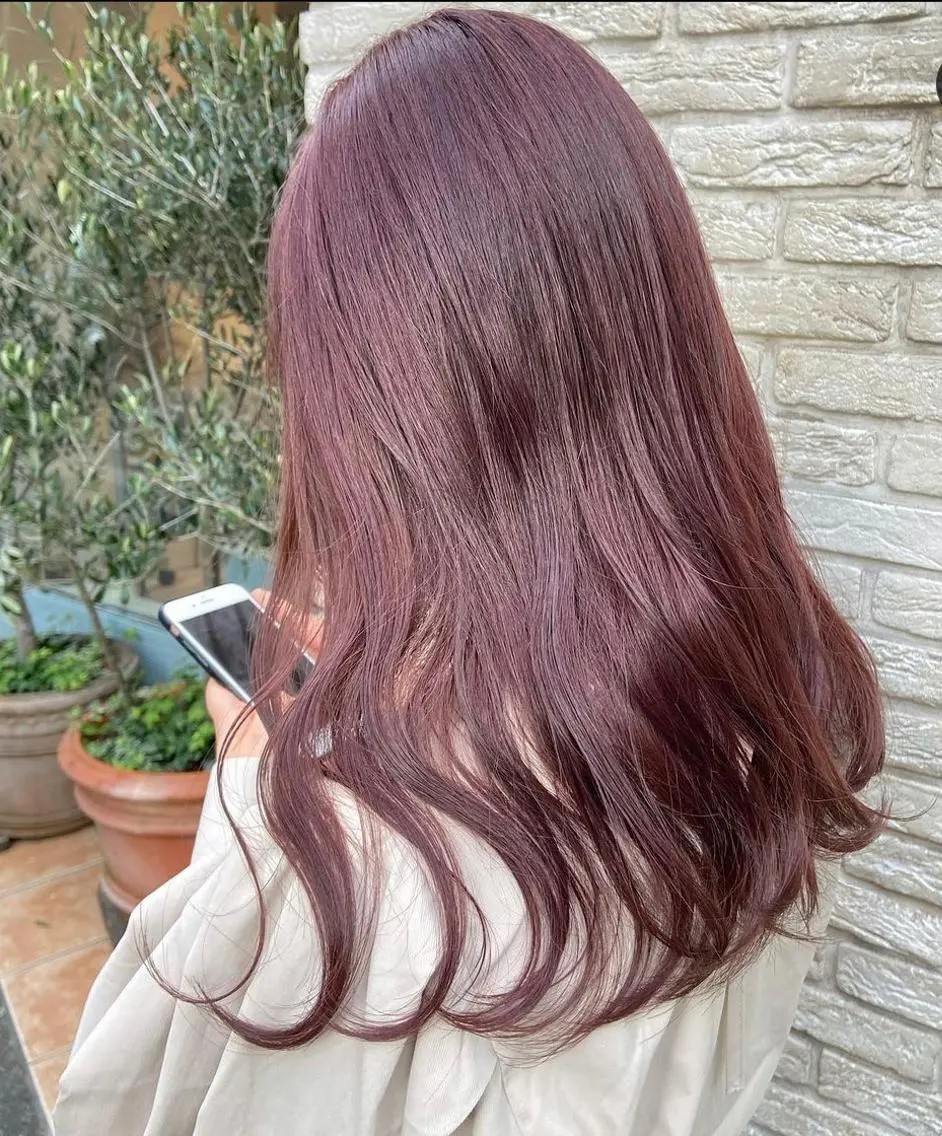 ロング カラー ブリーチ ラベンダーカラー ブリーチなしカラー ピンクカラー 中沢梨々花 🎀透明感カラーのヘアスタイル