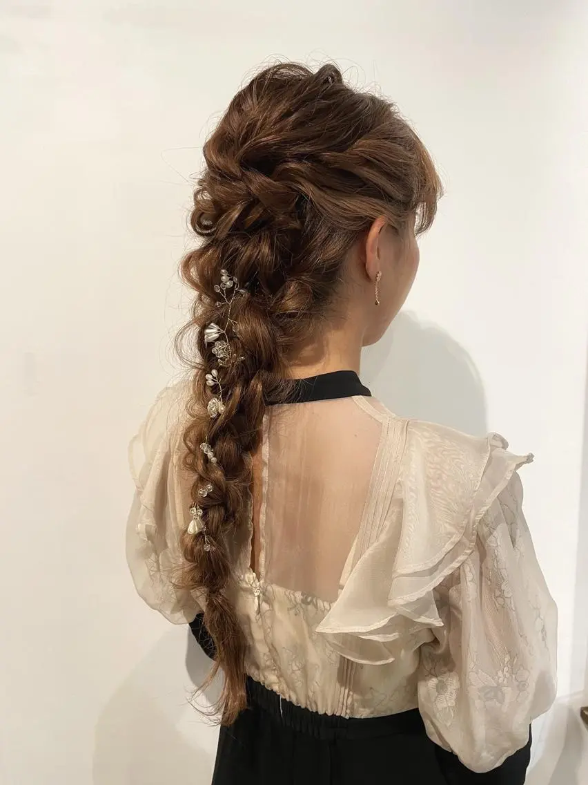 ロング ヘアアレンジ ヘアセット ヘアアレンジ にいた かづしげのヘアスタイル