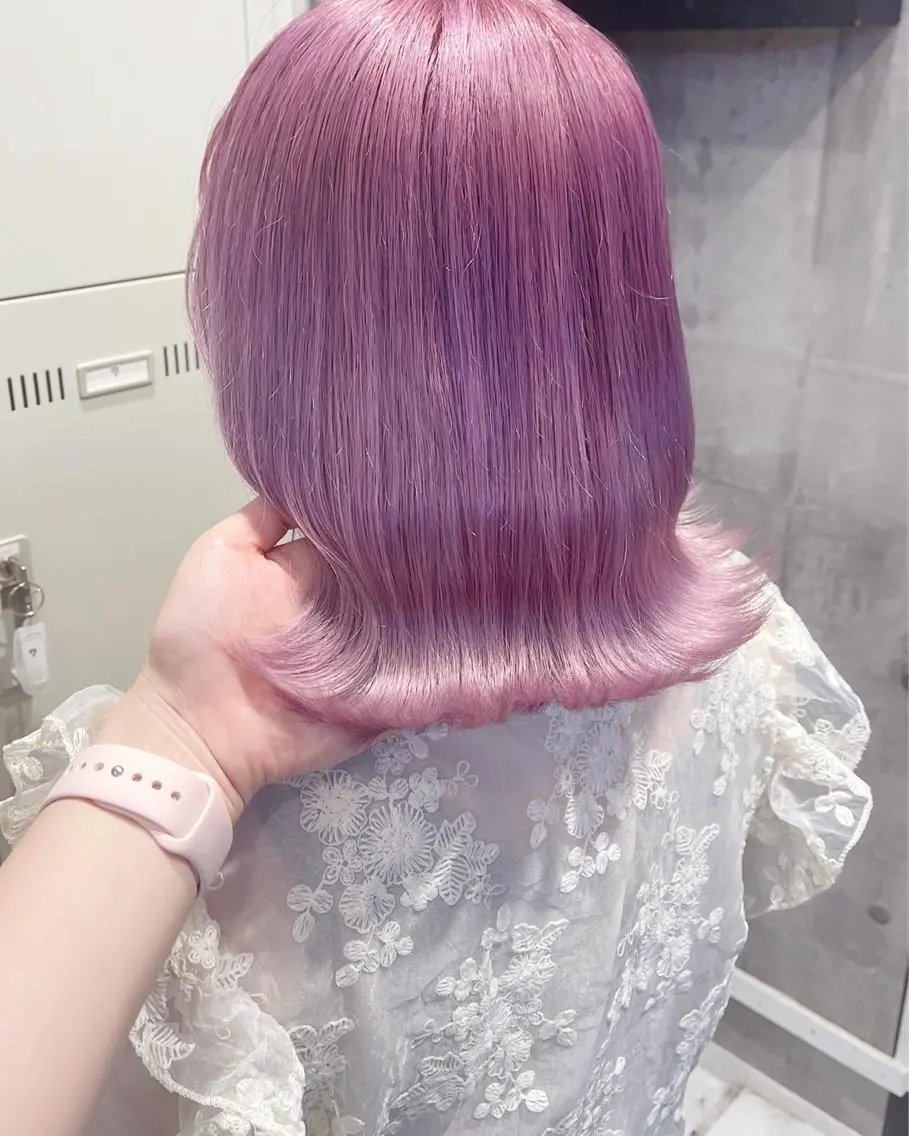 ミディアム カラー パーマ ヘアアレンジ メンズ キッズ ネイル マツエク・マツパ アイブロウ レイヤー/ダブル カラー/YURINAのヘアスタイル