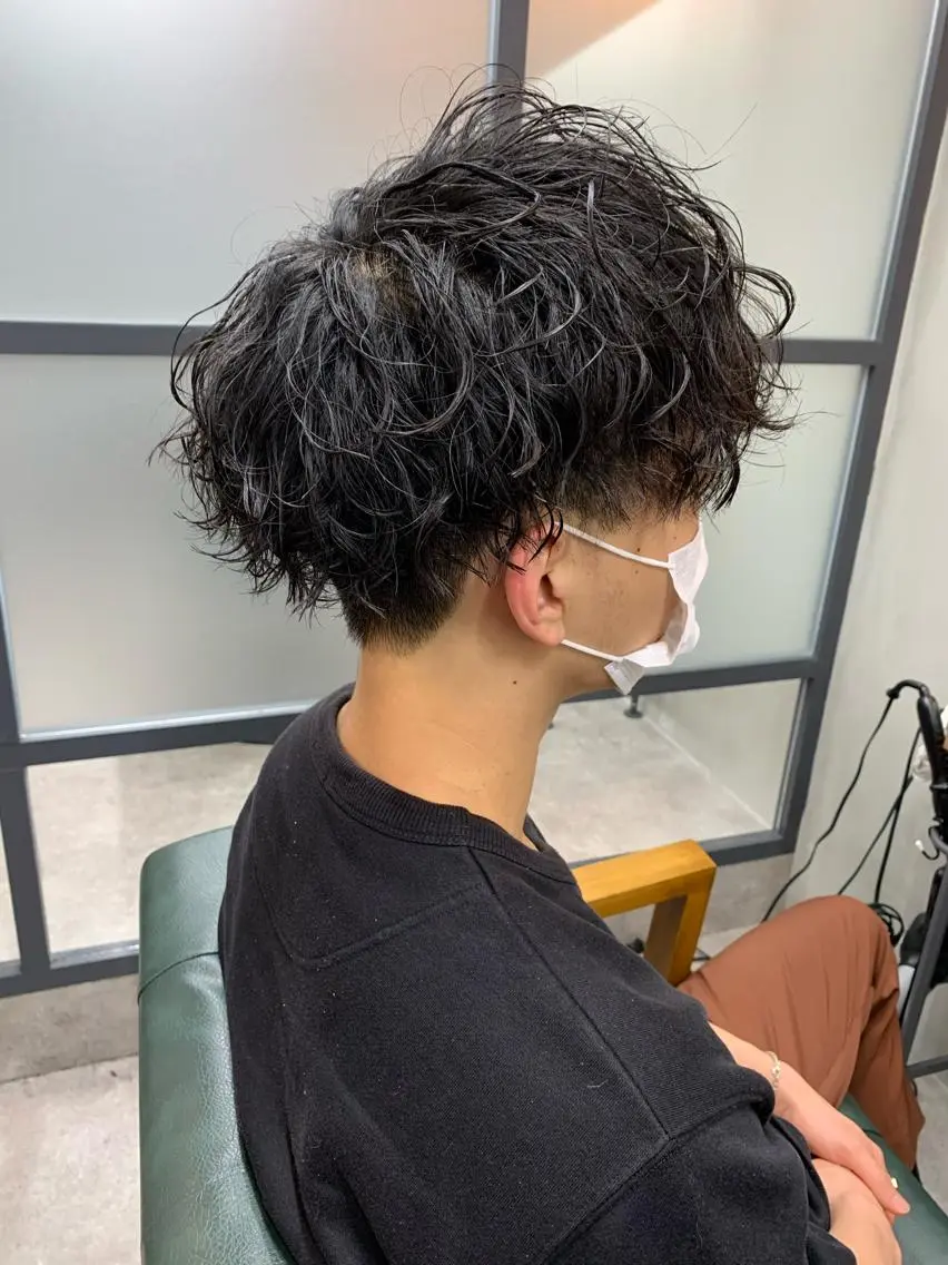 ショート パーマ メンズ カット パーマ 【S.BROOM】 店長　西川徹のヘアスタイル