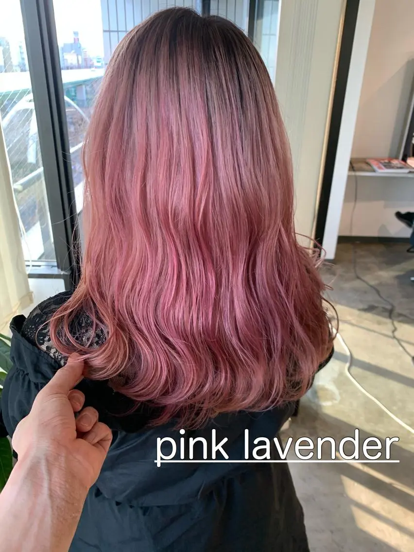 カラー ラベンダーカラー ピンクカラー ピンクラベンダー ヘアカラー トリートメント ヘアセット ✨艶ブリーチカラー ✨四ノ宮裕己のヘアスタイル