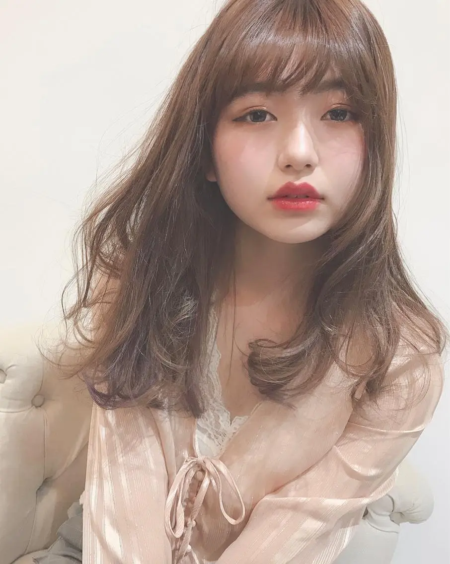 セミロング カラー ベージュカラー 透明感カラー 髪質改善/縮毛矯正 🎀小林 唯 🎀のヘアスタイル