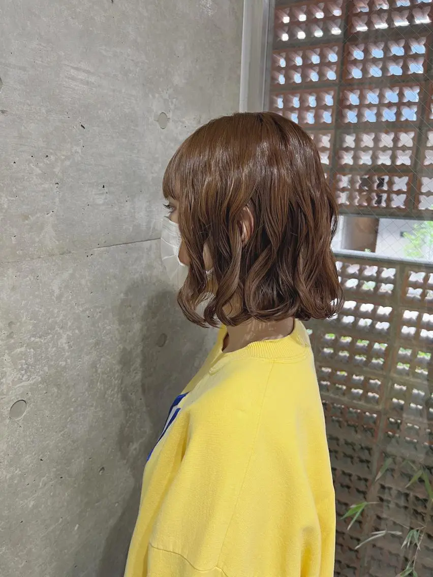ショート パーマ ボブパーマコテ巻き風 パーマNo1深江秀平のヘアスタイル