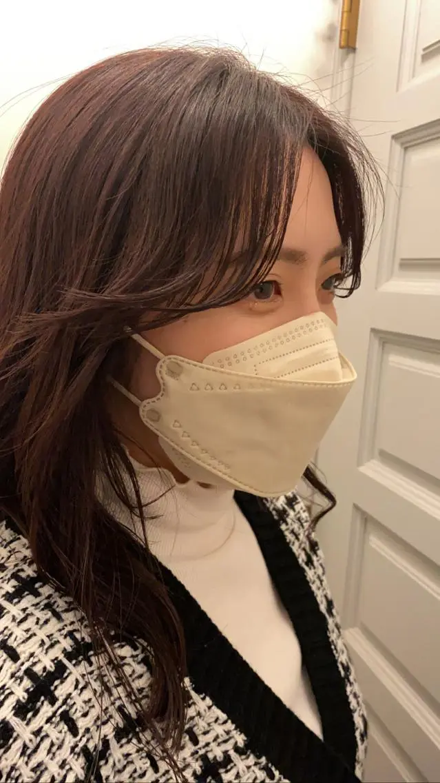 セミロング ピンクブラウン ムナカタ アカリのヘアスタイル