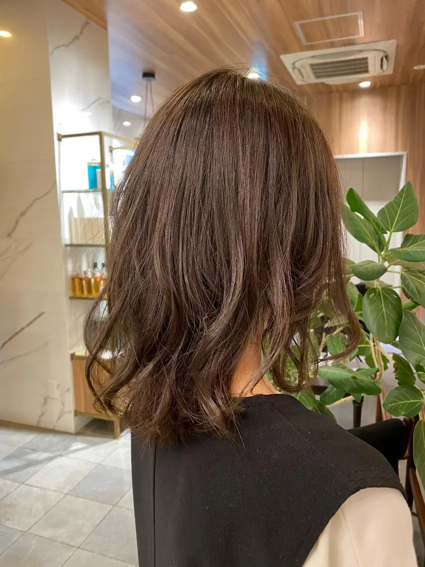 ミディアム カラー ヘアカラー 門崎未依/レイヤー/ メンズカット🪿🌼のヘアスタイル