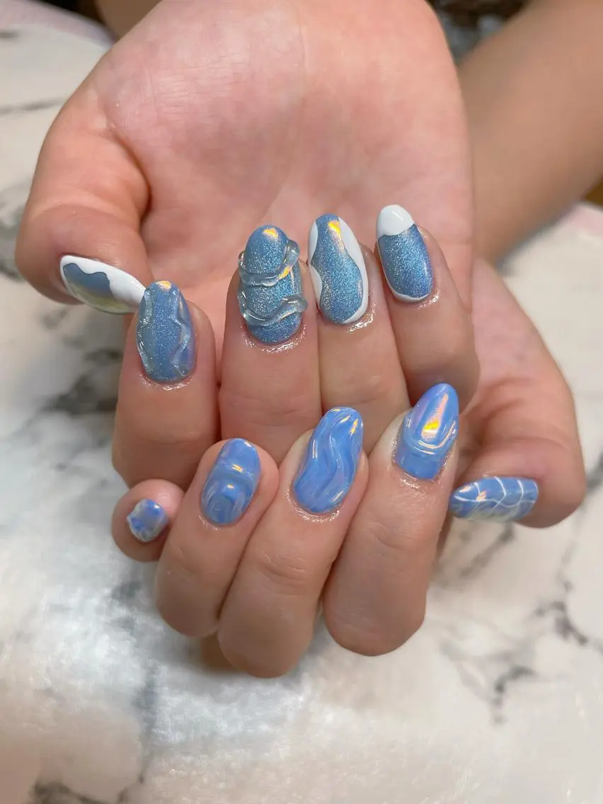ネイル マグネットネイル ミラーネイル ハンドネイル エン Nail salonのネイルデザイン