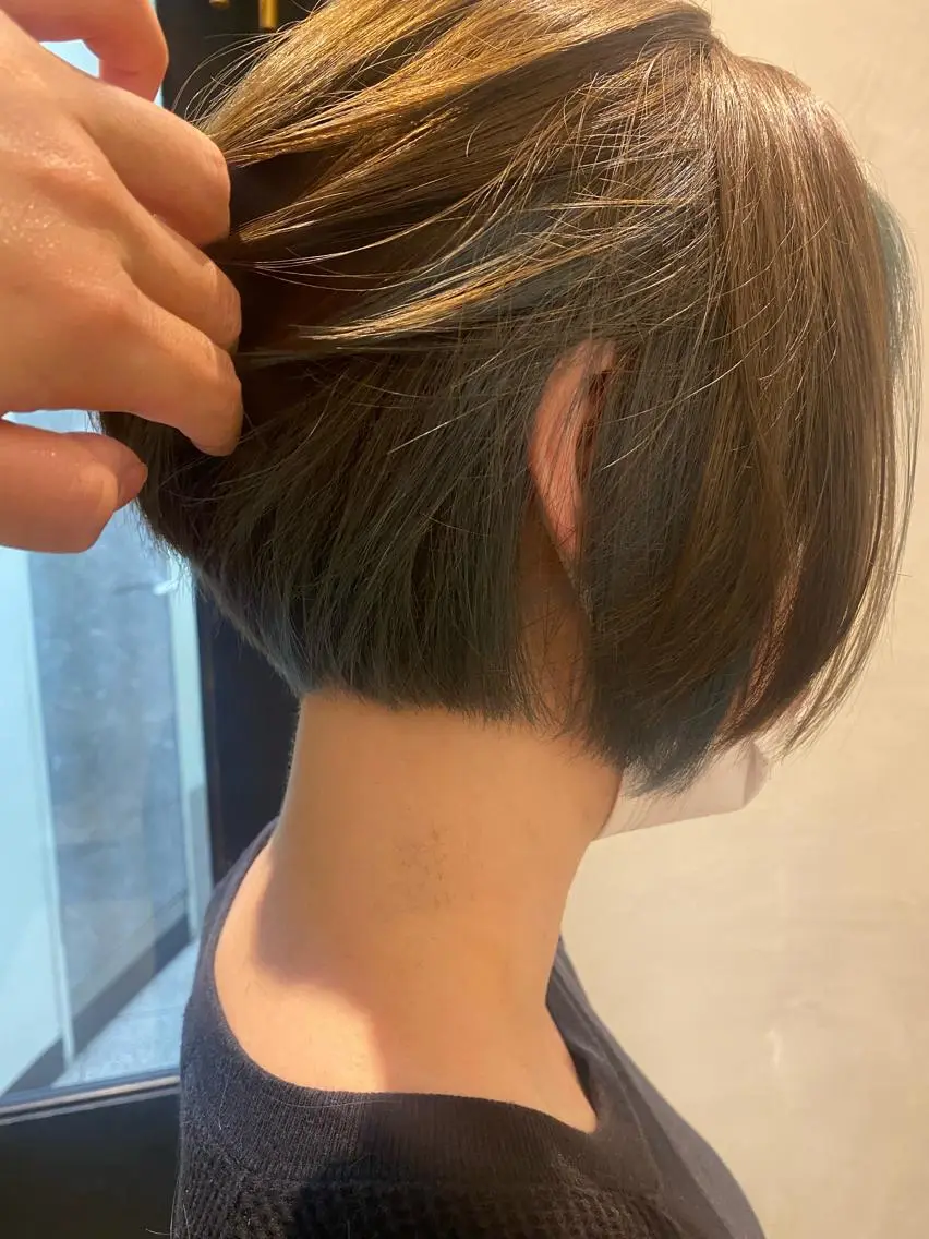 ショート カット ヘアカラー トリートメント 新宿/顔周りカット +レイヤー＝しずく♩のヘアスタイル