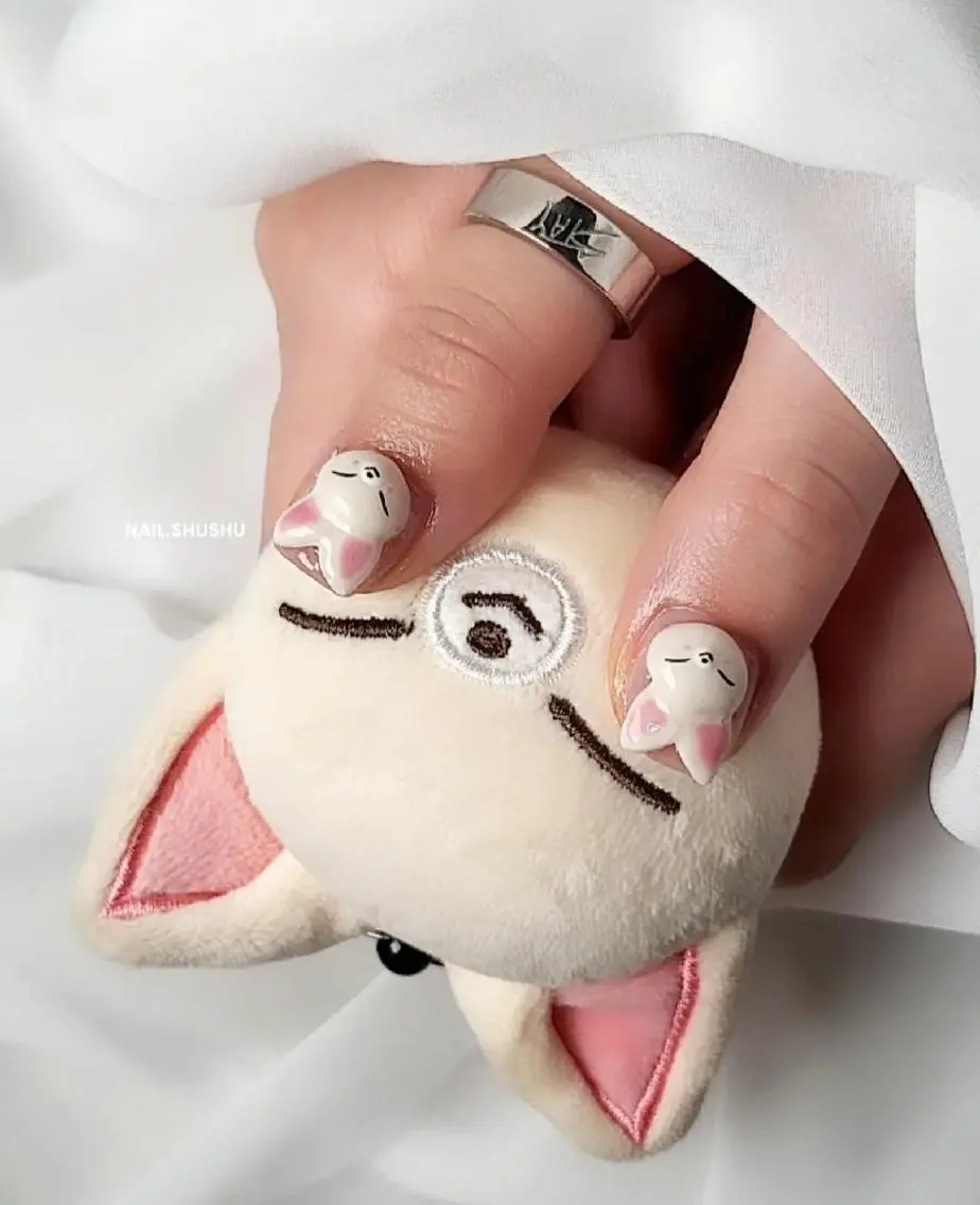 ネイル 持ち込み ニュアンスネイル ワンカラーネイル シンプルネイル 春ネイル 3dパーツ/流行り 👧shushu❤️のネイルデザイン