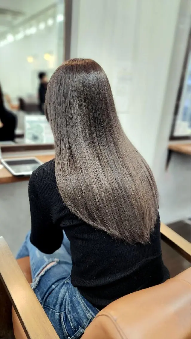ロング 髪質改善 ロング 縮毛矯正 トリートメント 酸熱トリートメント トリートメント ヒロセ シュウジのヘアスタイル