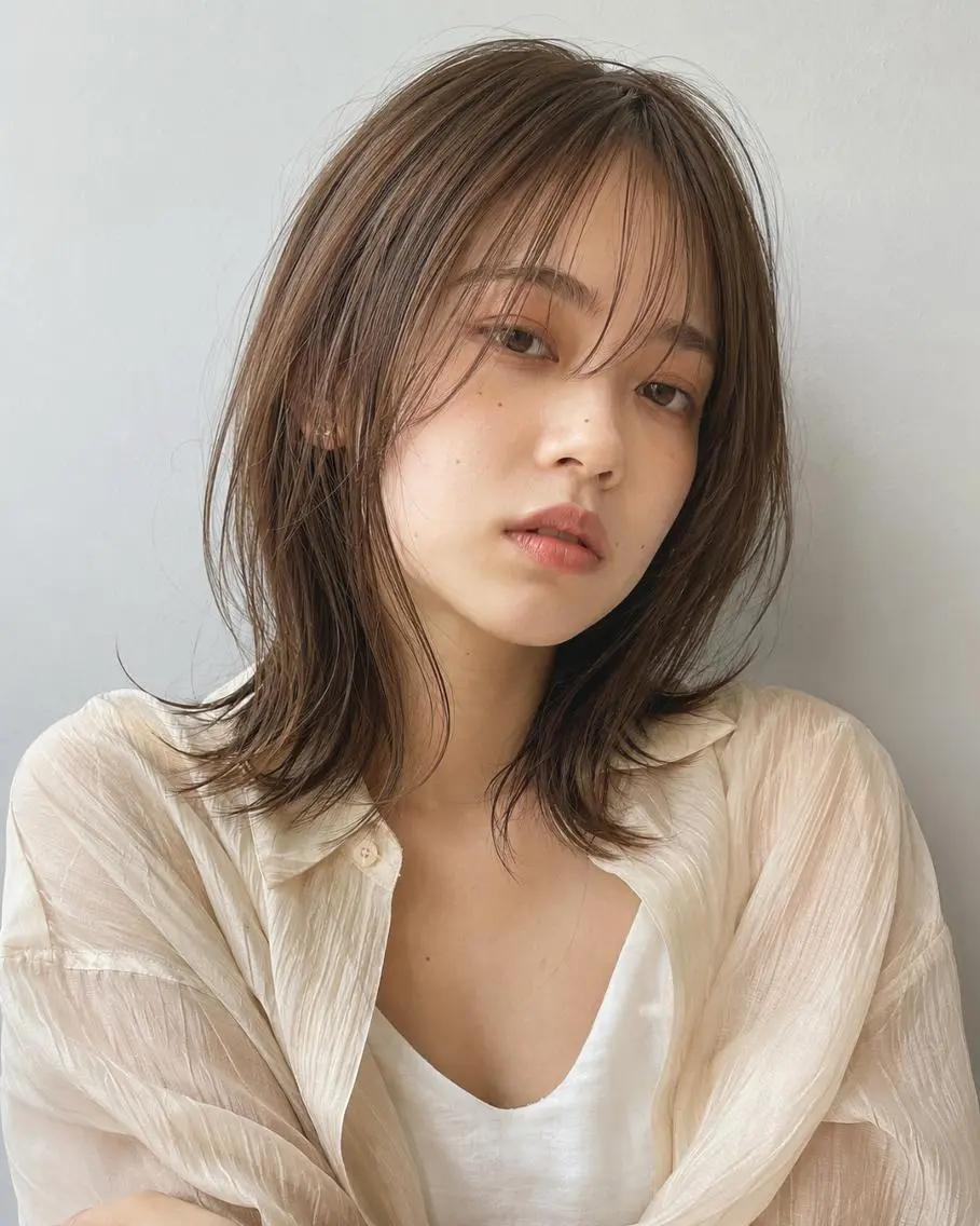 ミディアム カラーモデル募集☆ 小園彩夏のヘアスタイル