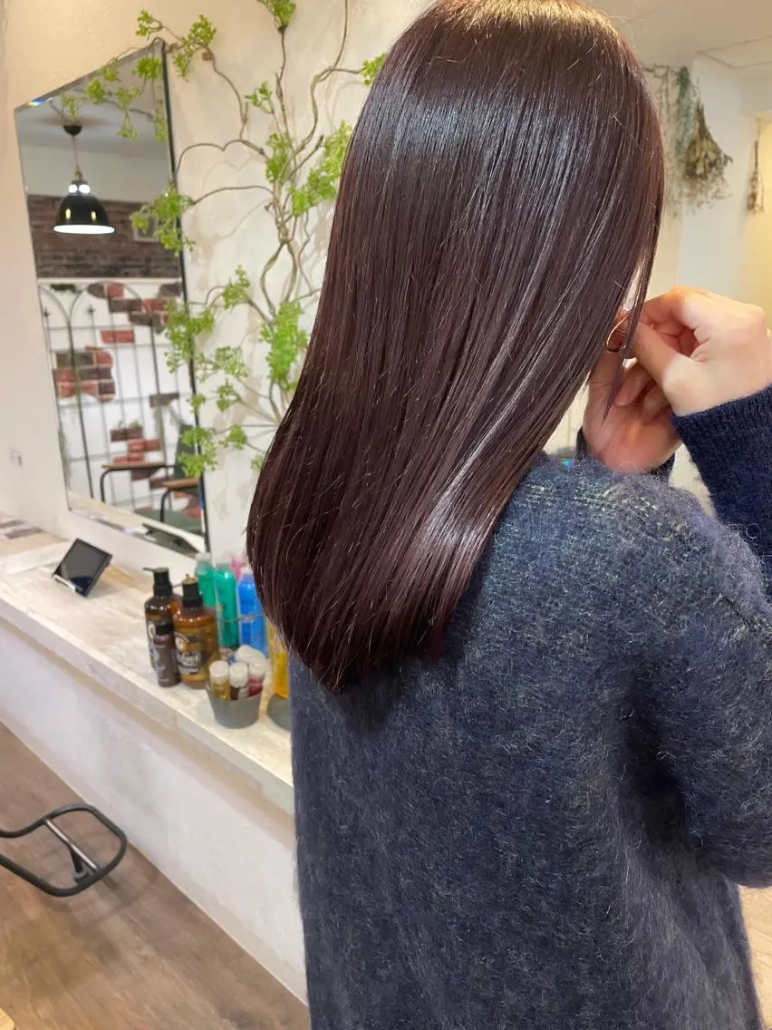 セミロング カラー カシス ヘアカラー トリートメント m ā l o.🌷 サカモトマイコのヘアスタイル