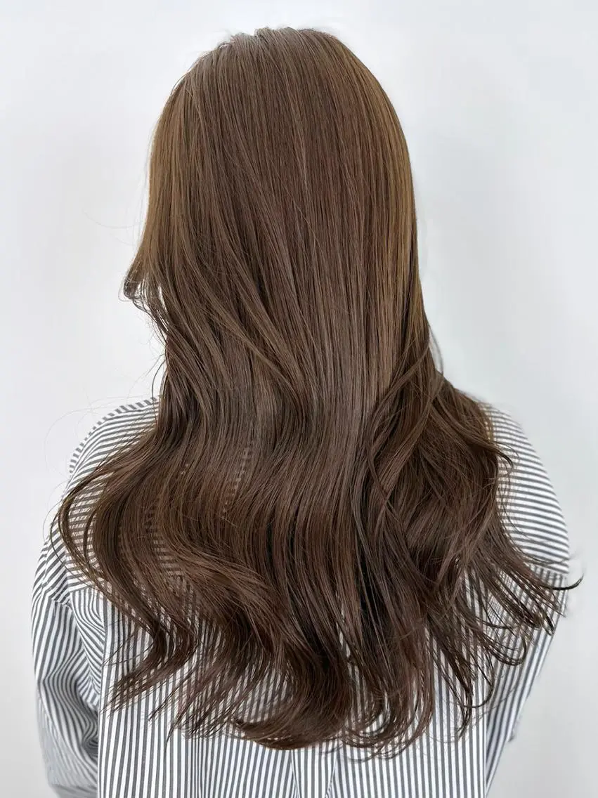 セミロング カラー パーマ ヘアアレンジ アッシュ ベージュカラー カット ヘアカラー トリートメント ITbyALBUM 八王子店のヘアスタイル