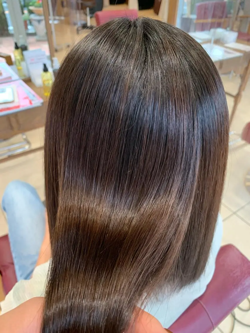 ミディアム ヘアカラー トリートメント Sae/クロスパーマ /盛れる顔周りのヘアスタイル
