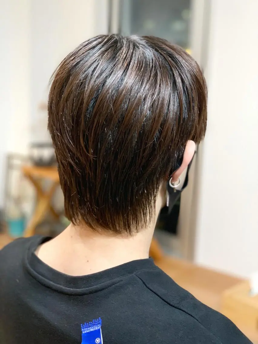 ショート 韓国風ヘア ウルフカット カット ヘアセット メンズStylist 山根慧のヘアスタイル